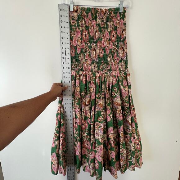 Misa Los Angeles Lola Convertible Smocked Midi Dress Maxi Skirt Womens Small - Picture 12 of 15